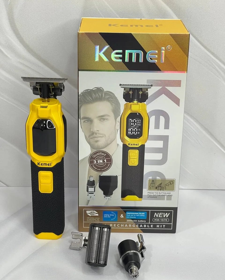 ماشین اصلاح کیمی KM-1878 سه کاره با تکنولوژی برش مستقیم
